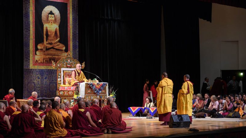 The Gyalwang Karmapa Gives a Longevity Empowerment at Colden Auditorium at Queens College, Flushing, New York