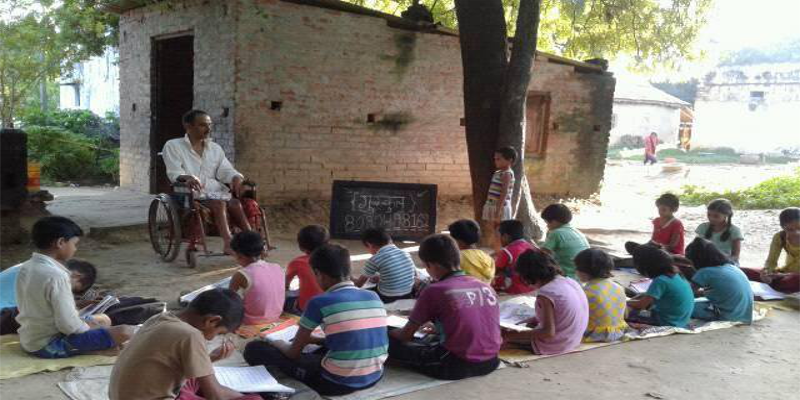 Disabled Man Dedicated To Educate Rural Children