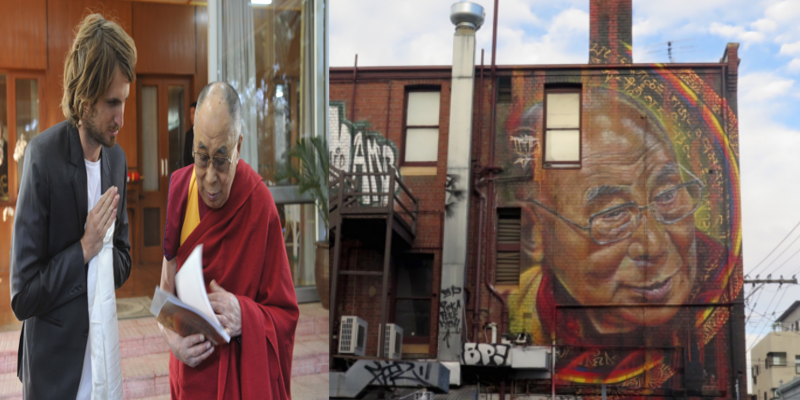 Australian Artist Paints Dalai Lama On A Building In Melbourne