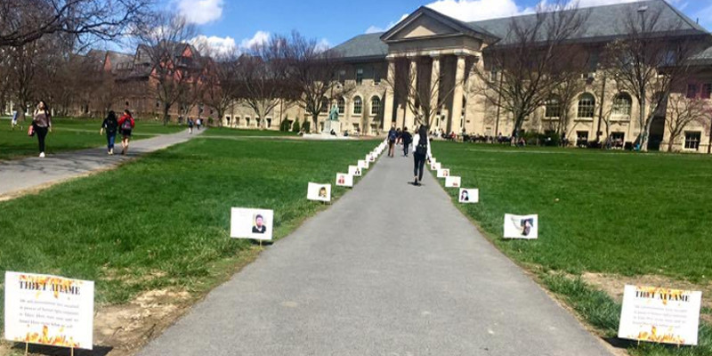 Group Sabotage Campaign Highlighting Tibetan Self Immolation At US University