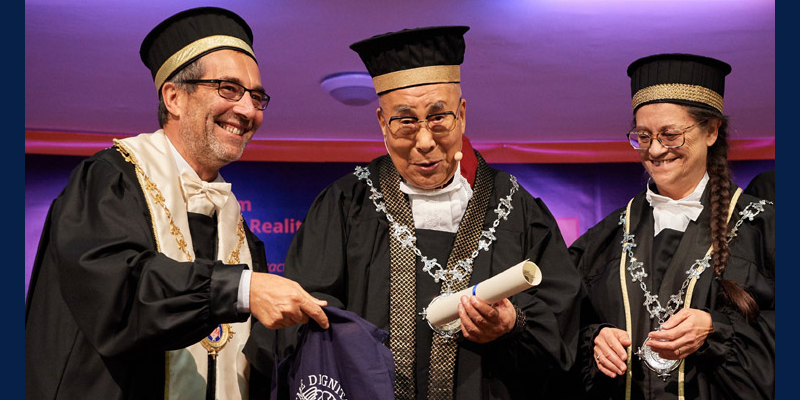 Dalai Lama Conferred Honorary Degree By University Of Pisa