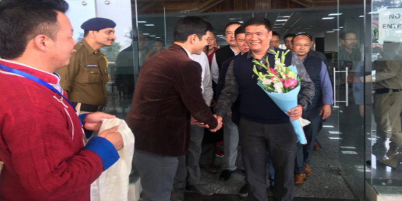 Arunachal CM Pema Khandu Arrives In Dharamshala