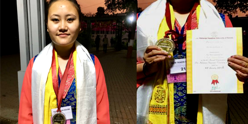 Tibetan Girl Awarded Gold Medal at Indian University