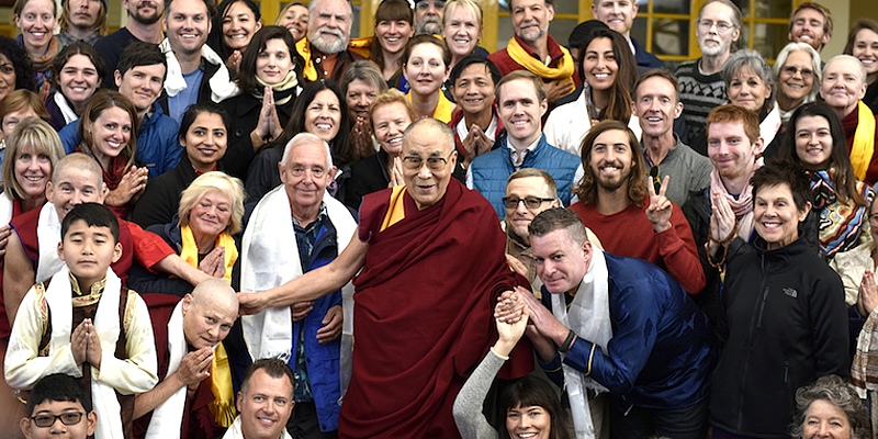 Dalai Lama Meets Foreigners Visiting Dharamshala