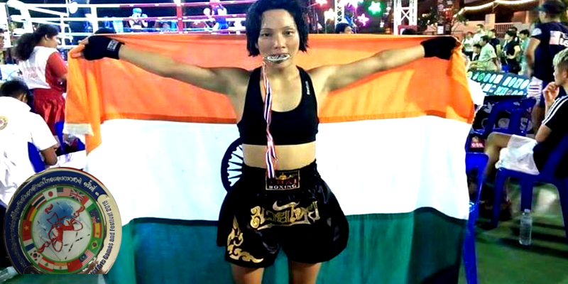 Tibetan Girl Wins Double Silver Medal for India in Kickboxing