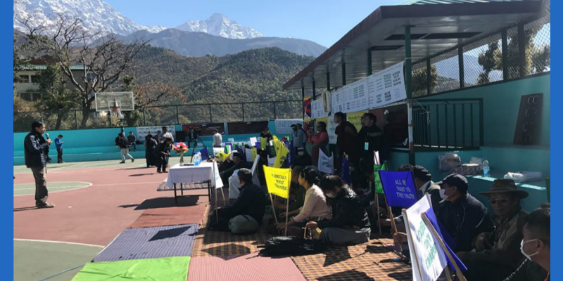 Tibetan Group Conclude Their Demonstration Against Sikyong