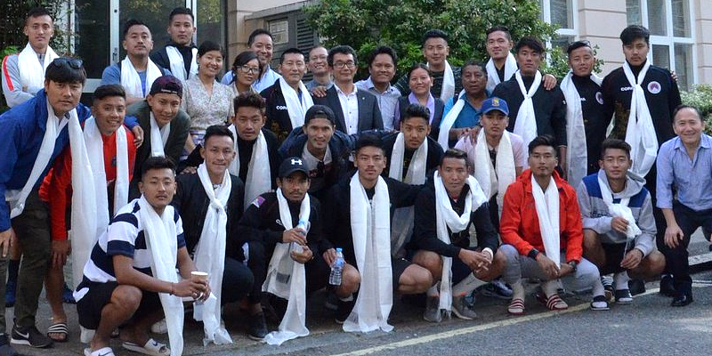 The squad of Tibetan national men's football team has arrived in London ahead of beginning of the upcoming tournament of the Paddy Power World Football Cup 2018 earlier this week organized by the Confederation of Independent Football Associations (CONIFA). CONIFA officially welcomed Team Tibet with a tweet on its official Twitter handle on Wednesday.