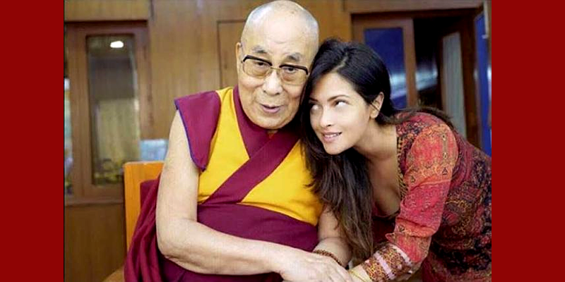Bollywood Actress Riya Sen Seeks Dalai Lama Blessing
