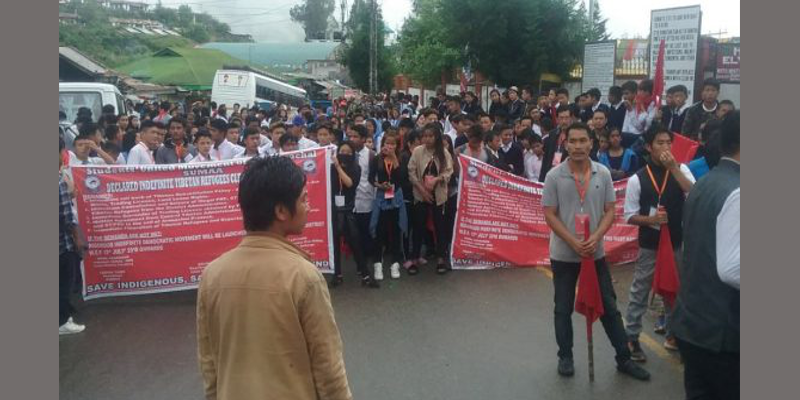 Arunachal Student Group Holds Rally Against Tibetan Refugees