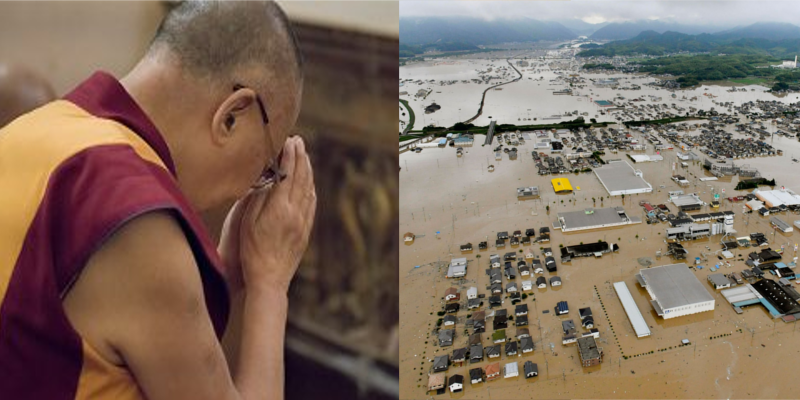 Dalai Lama Express Sympathy for Flood Victims in Japan