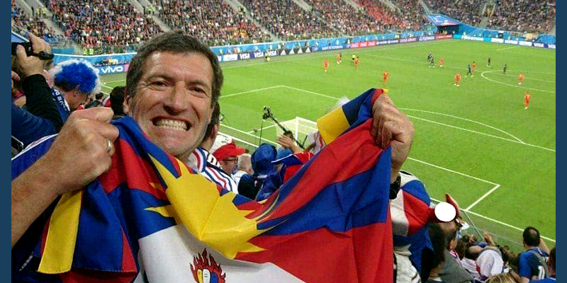 French Detained for Tibetan Flag at FIFA World Cup Says Tibet is His Life