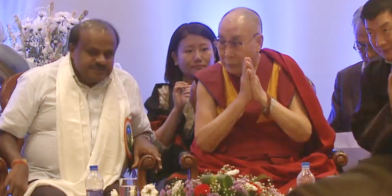 CM H D Kumaraswamy Attends Tibetans’ ‘Thank You Karnataka’ Event with Dalai Lama