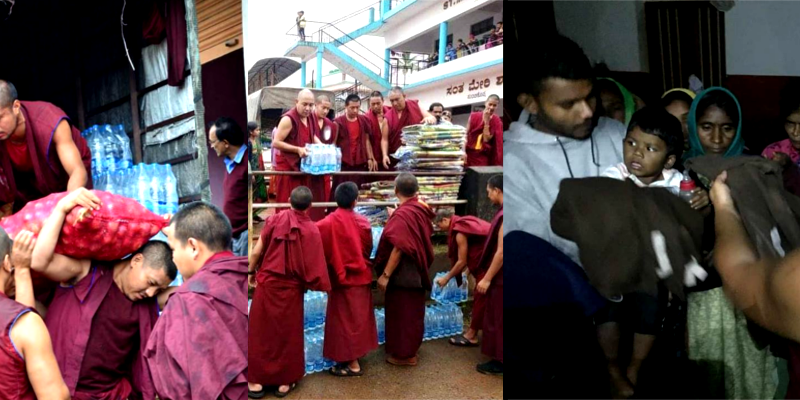 Tibetans Contribute in Relief Works of Kerala Flood
