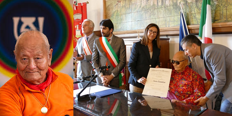 Tibetan Buddhist Master Award Italy's Highest Honour