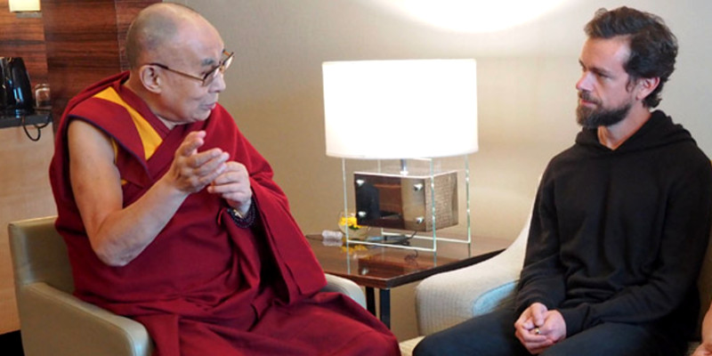 Twitter CEO Meets and Thanks ‘Amazing Teacher’ Dalai Lama