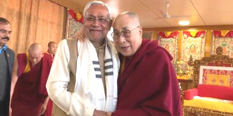 Bihar CM Nitish Kumar Visits His Holiness the Dalai Lama in Bodhgaya
