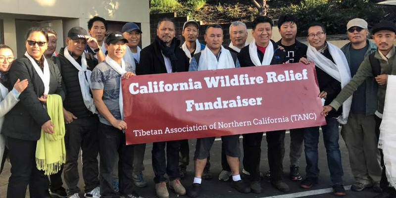 Tibetan Association Raised $7K for California Wildfire Relief