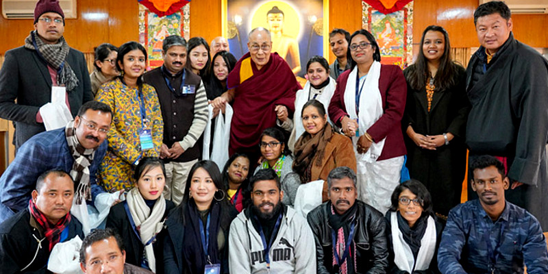 His Holiness Dalai Lama Meets Young Indian Scholars Group