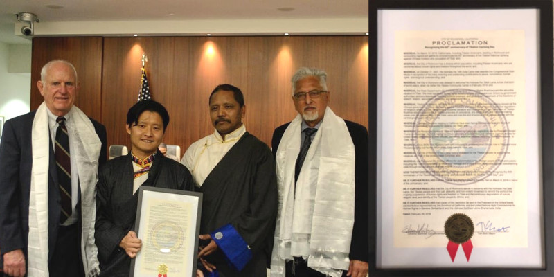 US City Richmond Issues March 10 Proclamation in Support of Tibet