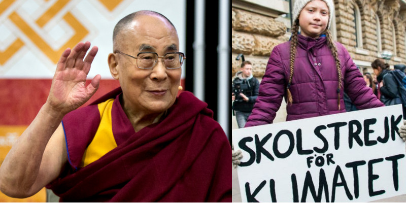 Dalai Lama Lauds Swedish Teen Climate Change Activist