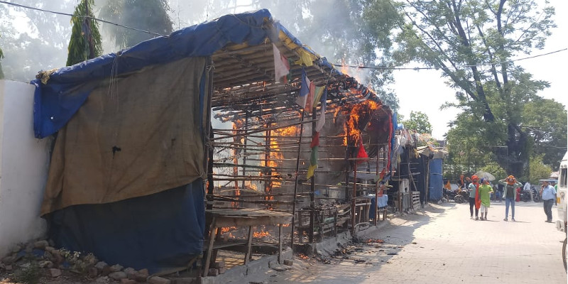 Major Fire Accident Brings Tragedy at Tibetan Market in Paonta