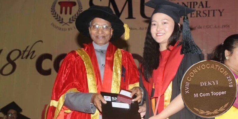 Tibetan Tops M.Com Degree Exam, Awarded Gold Medal