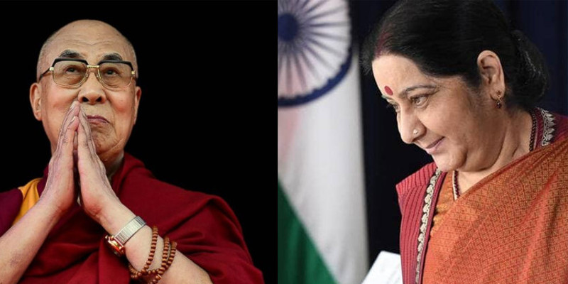 Dalai Lama Condoles Passing Away of Sushma Swaraj