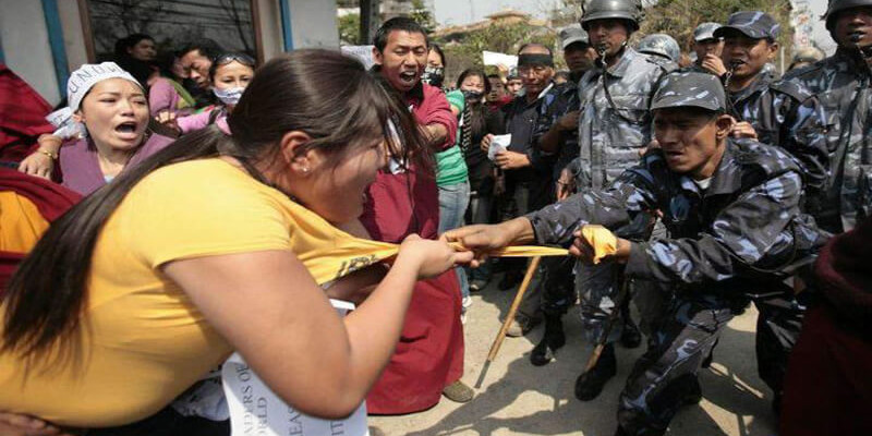 Old Picture of Tibetan Protester Misused to Target Indian Army on CAA
