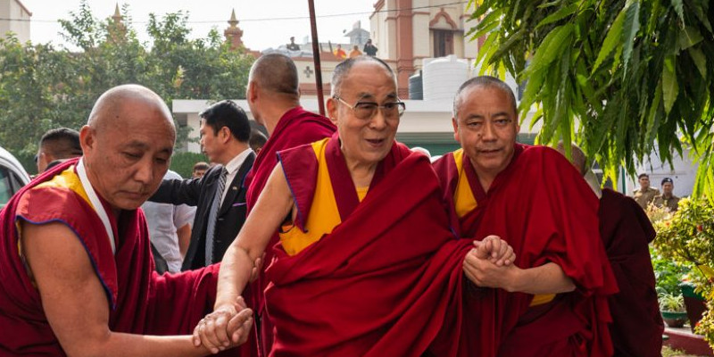 His Holiness the Dalai Lama Arrives in Bodhgaya