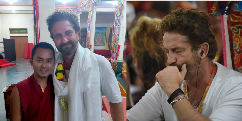 Hollywood’s Gerard Butler Attends Dalai Lama Teachings in Mundgod, Pics Inside