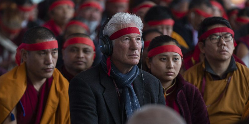 Richard Gere in India Attending Dalai Lama Teachings
