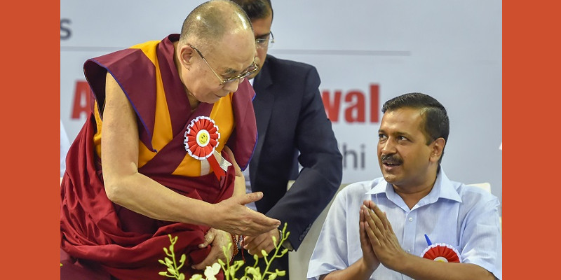 Dalai Lama Congratulates Arvind Kejriwal on Winning Elections in Delhi