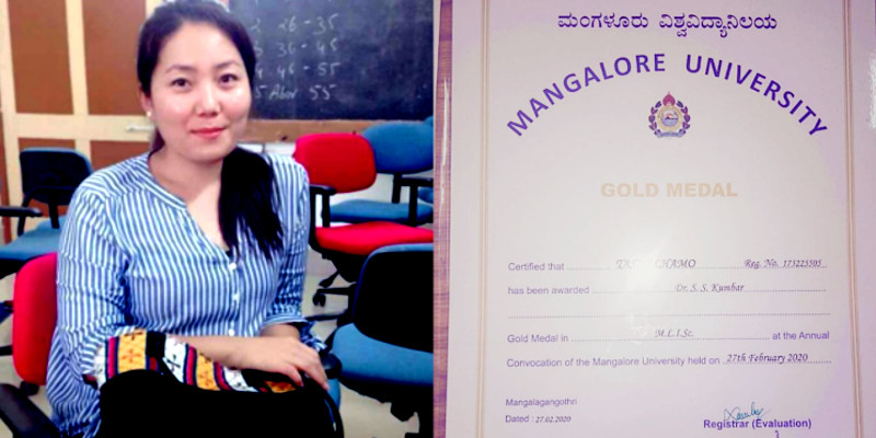 A Tibetan Girl Awarded Gold Medal by a University in India