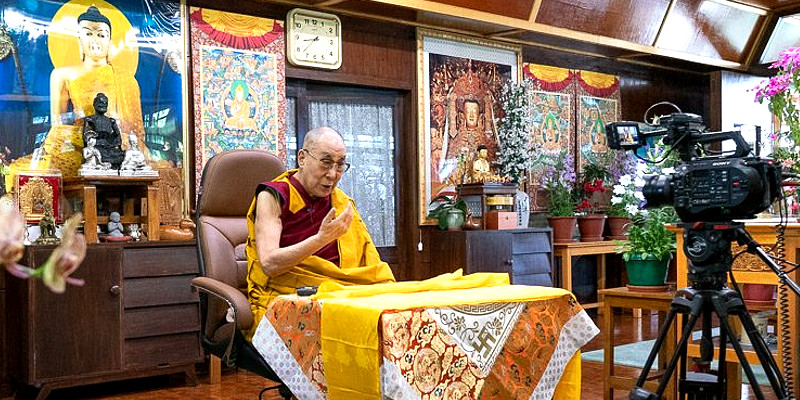 Dalai Lama Begins Two Days Virtual Teaching Amid Lockdown