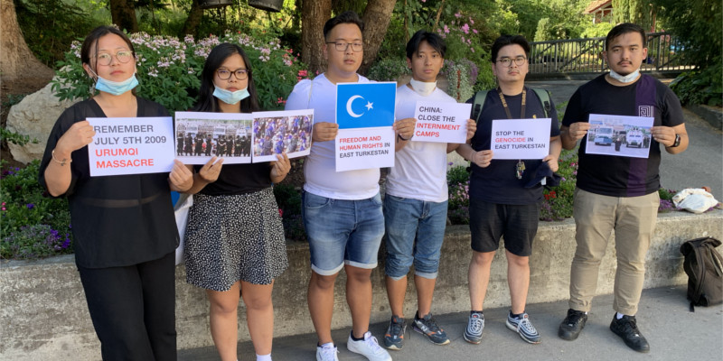 Tibetans Hold Solidarity Protest Against Chinese Massacre of Uyghurs