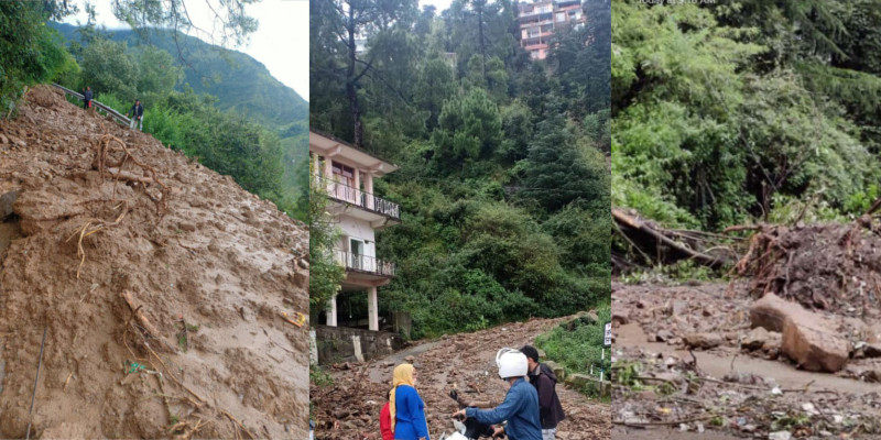 With Heavy Rainfalls, Landslides Block McLeod Ganj Roads