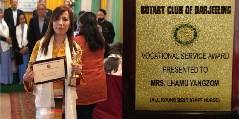 Best Nurse Awarded to a Tibetan for Exemplary Vocational Service