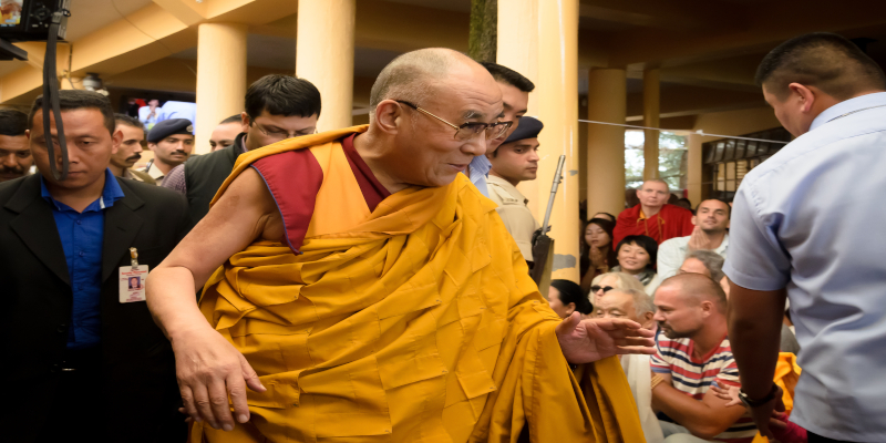 Dalai Lama is greeted by Ministers, artists and educators on his birthday.