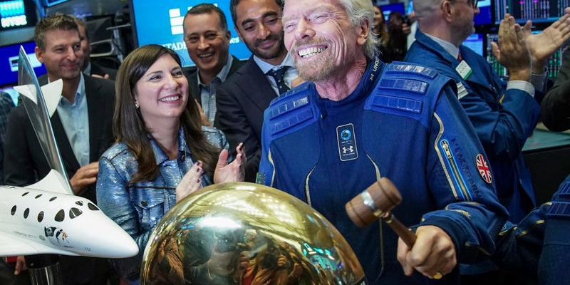 Virgin Galactic, founded by billionaire Sir Richard Branson, plans to sell $500 million in stock one day after reaching space.