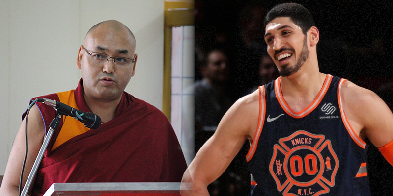 Speaker thanks NBA player Enes Kanter for his support of the Tibetan cause.