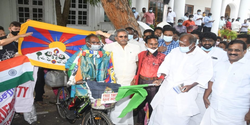 Janjagran Cycle Yatra of Shri Sandesh Meshram landed in Puducherry.