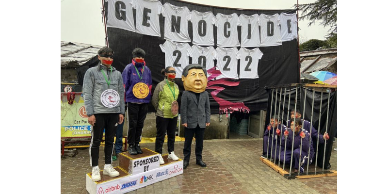 Tibetan students are protesting the Winter Olympics in Beijing.